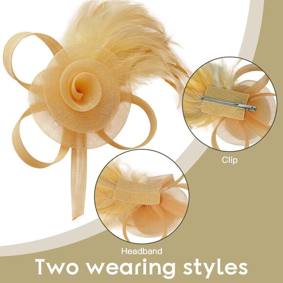 Fascinators For Women Tea Party Hats For Women Fascinator Church Hat With 5493 - Picture 5 of 7